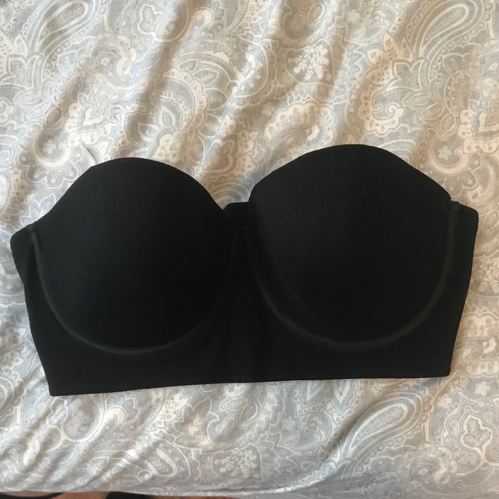 Black Strapless Bra
